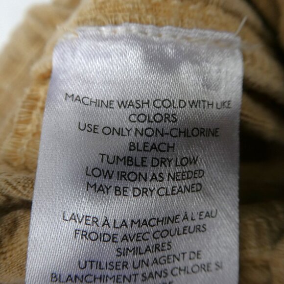 Free People Savannah Overalls Bib Wide Leg  Khaki Tan Pockets Cotton Canvas XS - Picture 10 of 10